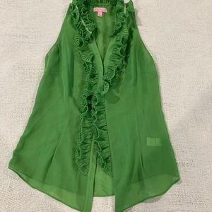 Lilly Pulitzer sleeveless sheer blouse, size 6